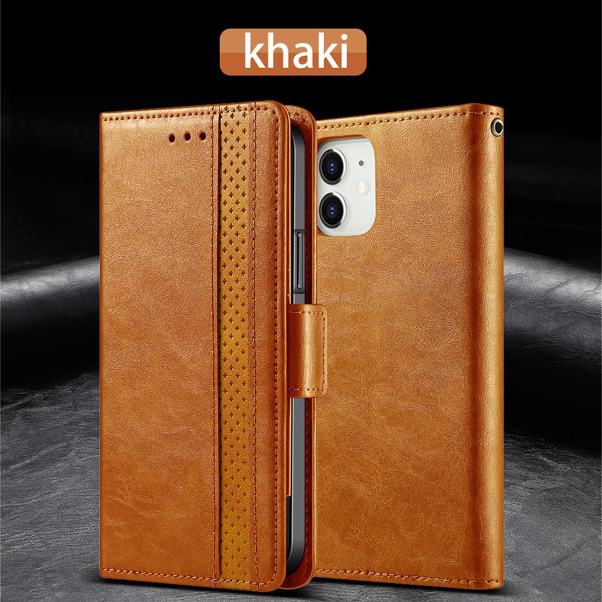Multifunktionale magnetische Klapphülle Lederhülle für Sony Serie.Xperia 1/Xperia 10/Xperia 5... Wo Mode auf Funktion trifft Sony Xperia 1 VII khaki