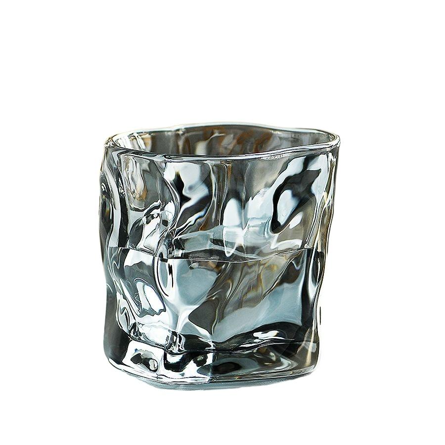 200 ml koreanische kreative Ins Twisted Glass Cup Saft trinken Kaffeetasse Tasse Wellenmuster buntes Glas handgefertigte Bar Drinkware 200ml gray