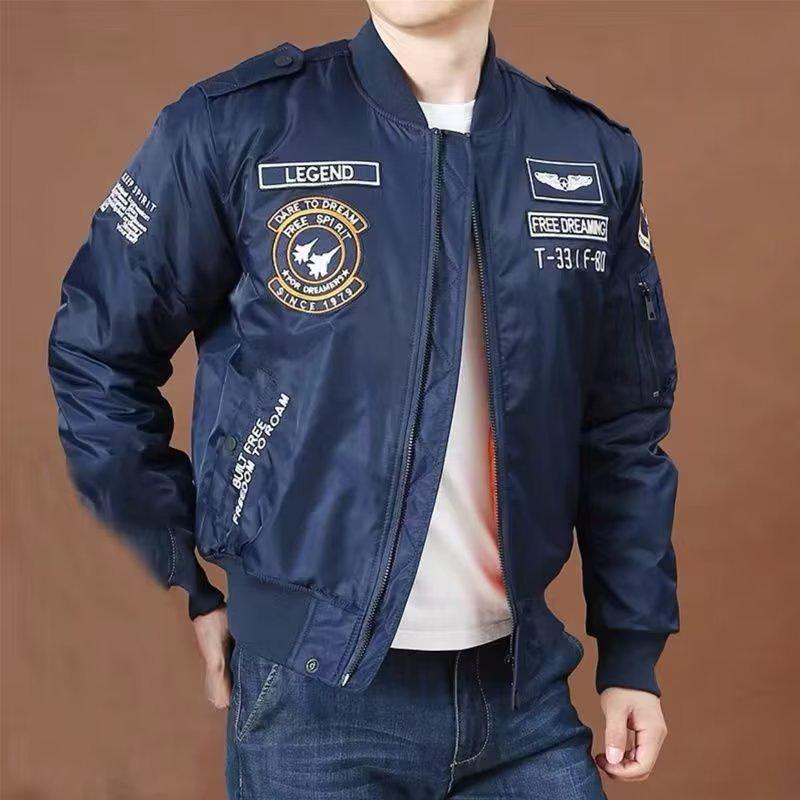 2026 Herren MA1 Bestickte Fliegerjacke - Trendige Lockere Passform Frühling/Herbst Baseball Arbeitskleidung. 3XL
