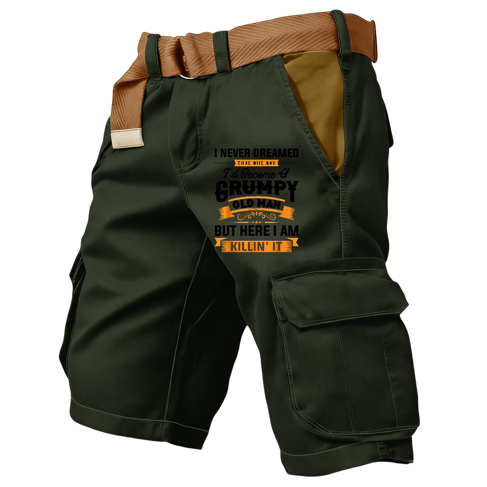 Herren Cargo-Shorts Lässige Passform mit mehreren Taschen Herren Arbeitsshorts für den täglichen Gebrauch Herrenshorts Cargo für Outdoor-Aktivitäten Cargo-Shorts für Herren XXXXXL schwarz