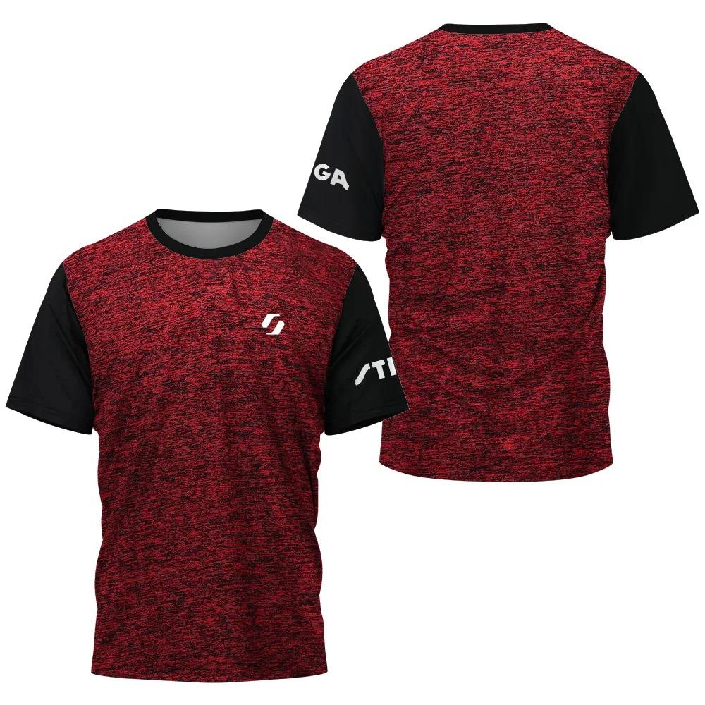 Herren Sport T-Shirt Tischtennis Schnelltrocknend Atmungsaktiv T-Shirt Tischtennisverein Trainings-T-Shirt Badminton Tennis T-Shirt M