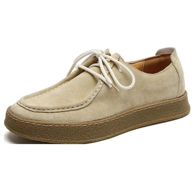 Männer Schuhe Schnüren Leder Casual Schuhe Frühling Herbst Männlichen Turnschuhe Designer Mann Schuhe Aus Echtem Leder Barfuß Schuhe 39 beige