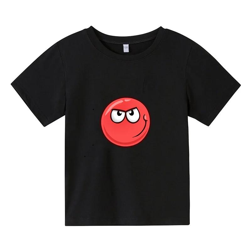 2025 Kinder Niedlich ROTER BALL 2. Druck Kleidung Kinder Sommer Mode T-Shirt Jungen Cartoon T-Shirts Mädchen Kurzarm Lässige Oberteile 110 khaki