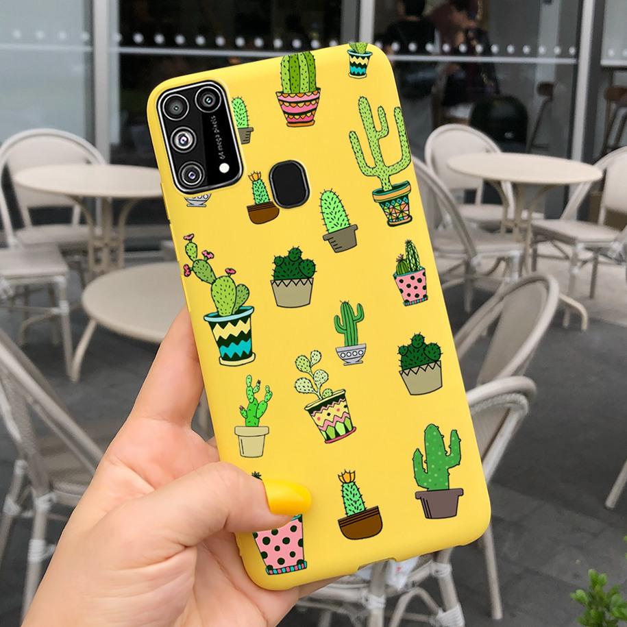 Silikon Hülle Für Samsung M31 M 31 Cover Frische Blume Feder Stoßfest Handy Hülle Für Samsung Galaxy M31s M31 s M315 M317 Etui Samsung M31