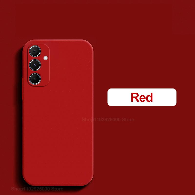 Für Samsung A55 A15 A54 Hülle Weiche Flüssigsilikon-Telefonhüllen für Samsung Galaxy A55 A15 A54 5G Stoßfeste Abdeckung für Samsung A55 For Samsung A54 5G rot