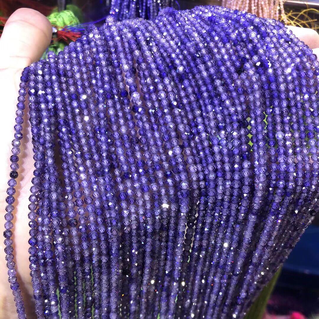 Zirkon-Abschnitt, lose Perlen, Edelstein-Anhänger für Halskette, Armband, Fußkettchen, Nähen, Basteln, Schmuck-Accessoire-Herstellung 2mm