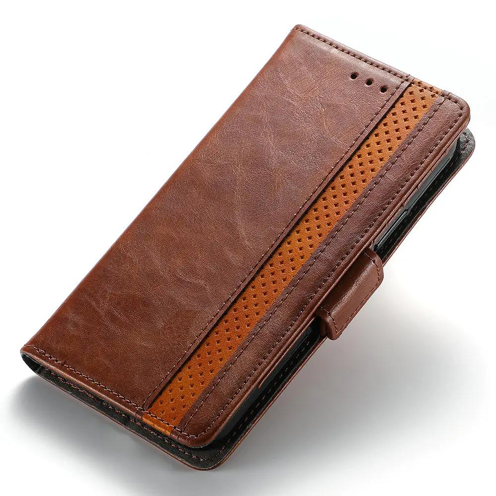 Diebstahlsichere Lederhülle für Sony Xperia 1 VII VI 10 IV 5G Flip Cover Kartenfach Buch Funda Xperia 5 V ACE III 1VI 10VI 1VII Capa Sony Xperia 1 VI braun