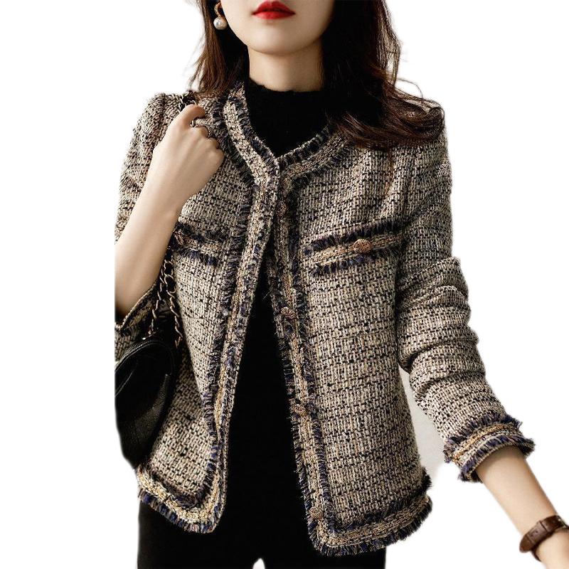 Hohe Qualität Dünne Kurze Jacke Frau Herbst Neue High-End-Damen Temperament Quaste Retro Jacke Luxuriöse Frauen XXL