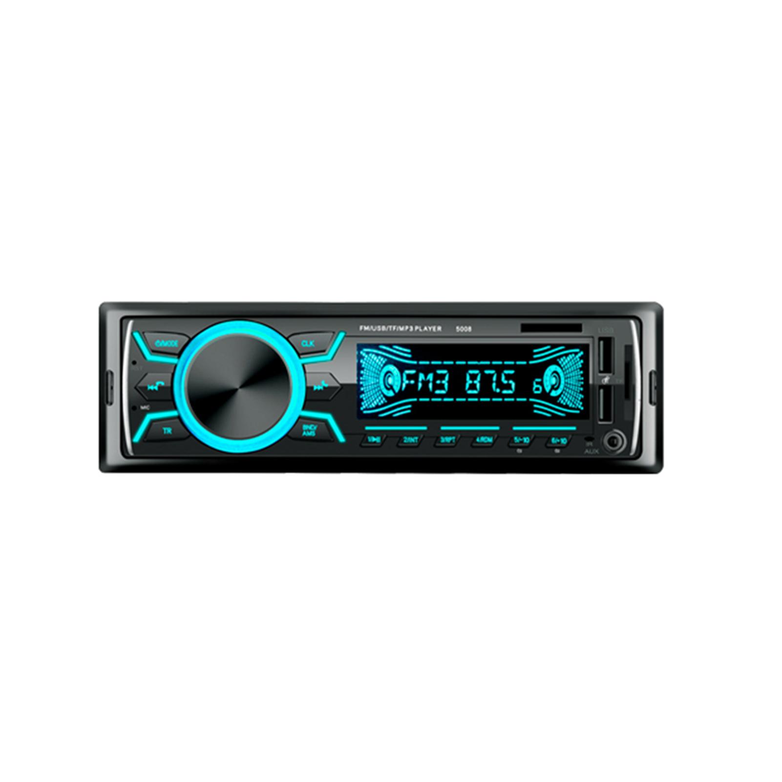 7 farbige LED-Autoradio BT Autoradio Dual USB Schnellladung USB Stereo Audio MP3 ID3 WMA AUX-IN bunt
