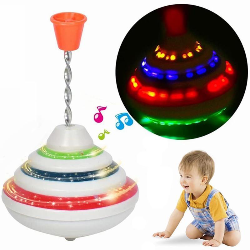 1 Stück blinkendes Musik-Drück-Down-Top mit LED und Musik-Hand, leuchtendes Spielzeug, Geburtstagsgeschenke für Kinder, Kleinkinder, Jungen und Mädchen ZPG lights&music bunt