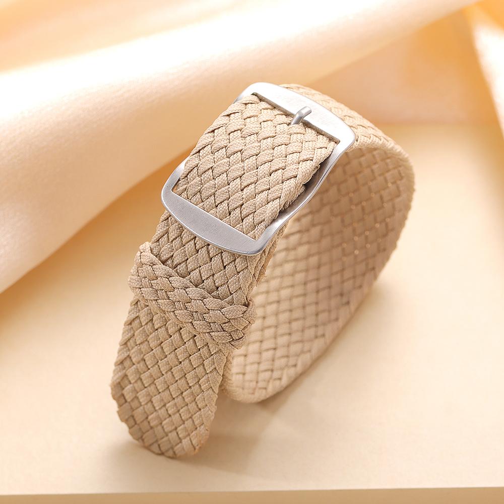 14mm 16mm 18mm 20mm 22mm Nylon Gewebtes Canvas Uhrenarmband Herren Damen für Perlon für Omega Armband Uhrenarmband Sport Armband Zubehör 14mm beige