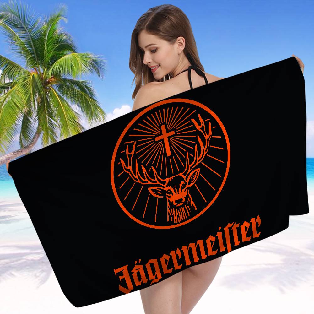 J-Jägermeister Mikrofaser Strandtuch Saugfähig Schnelltrocknend Weich Yoga Schwimmen Resort Bergsteigen Handtuch W137*H178(CM)