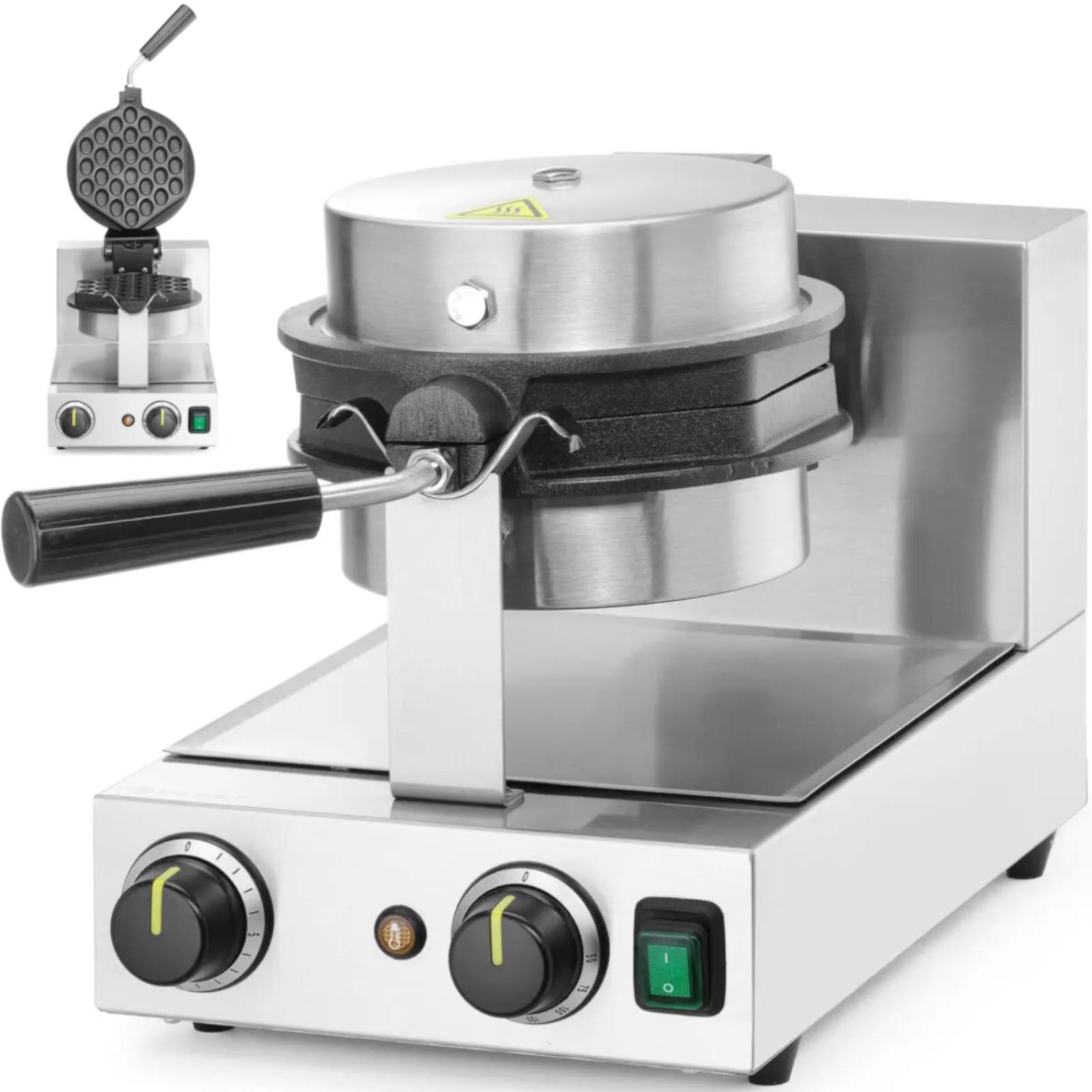 Rotierendes Waffeleisen für Bubble Waffeln, Durchmesser 170 mm, 1500 W