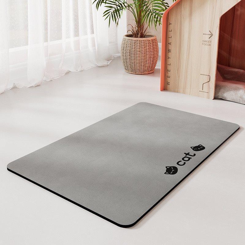 Platzset für Haustiere, einfache Fütterungsmatte, wiederholtes Waschen, Katzen- und Hundematte, saugfähig, rutschfest, Ruhematte, Schlafmatte, Trainingsmatte für Haustiere 40 * 60cm gray