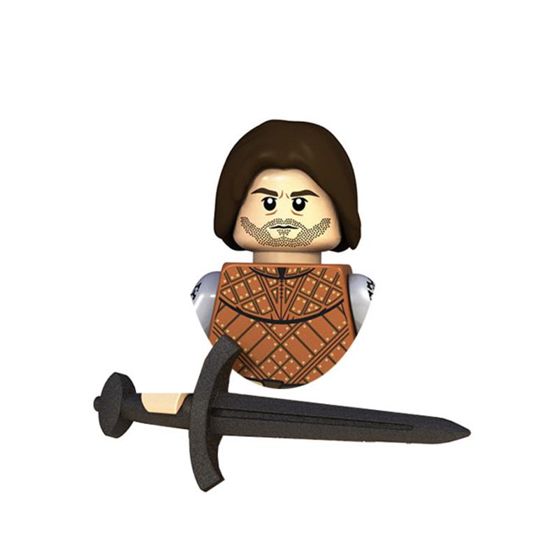 Kinderspielzeug Mittelalterliche Militärfiguren Schwertkämpfer Bogenschützen Speerkämpfer Infanterie Montagemodell Kleine Partikel Bausteine