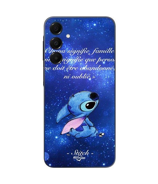 Hülle für Samsung Galaxy A15 Stitch Disney Stitch süße Ohana bedeutet Familie Maniacase schwarz