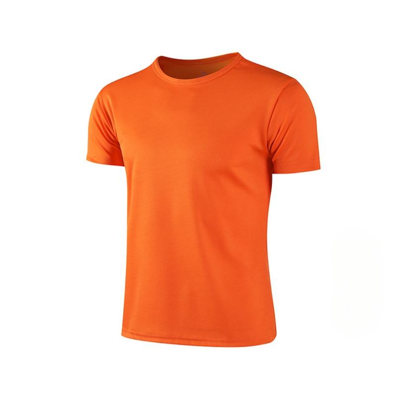 Sommer-Rundhals-T-Shirt, schnell trocknende Kleidung, Arbeitskleidung, kurzärmeliges T-Shirt S orange