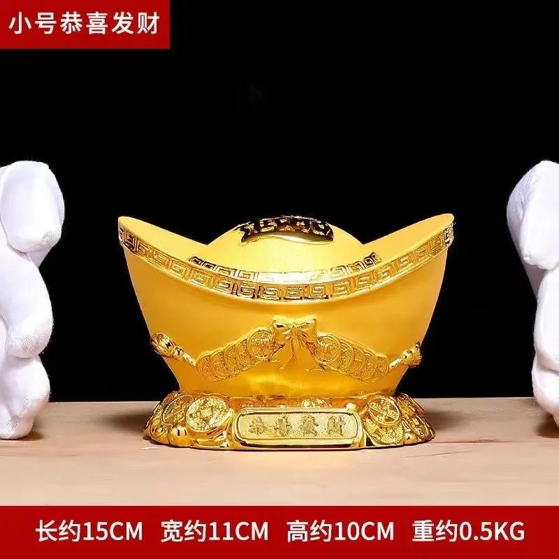 Goldbarren Spardose Harz moderne Kunst Skulptur Große Kapazität Heimdekoration Spardose Kinder Münzgeschenkbox yellow
