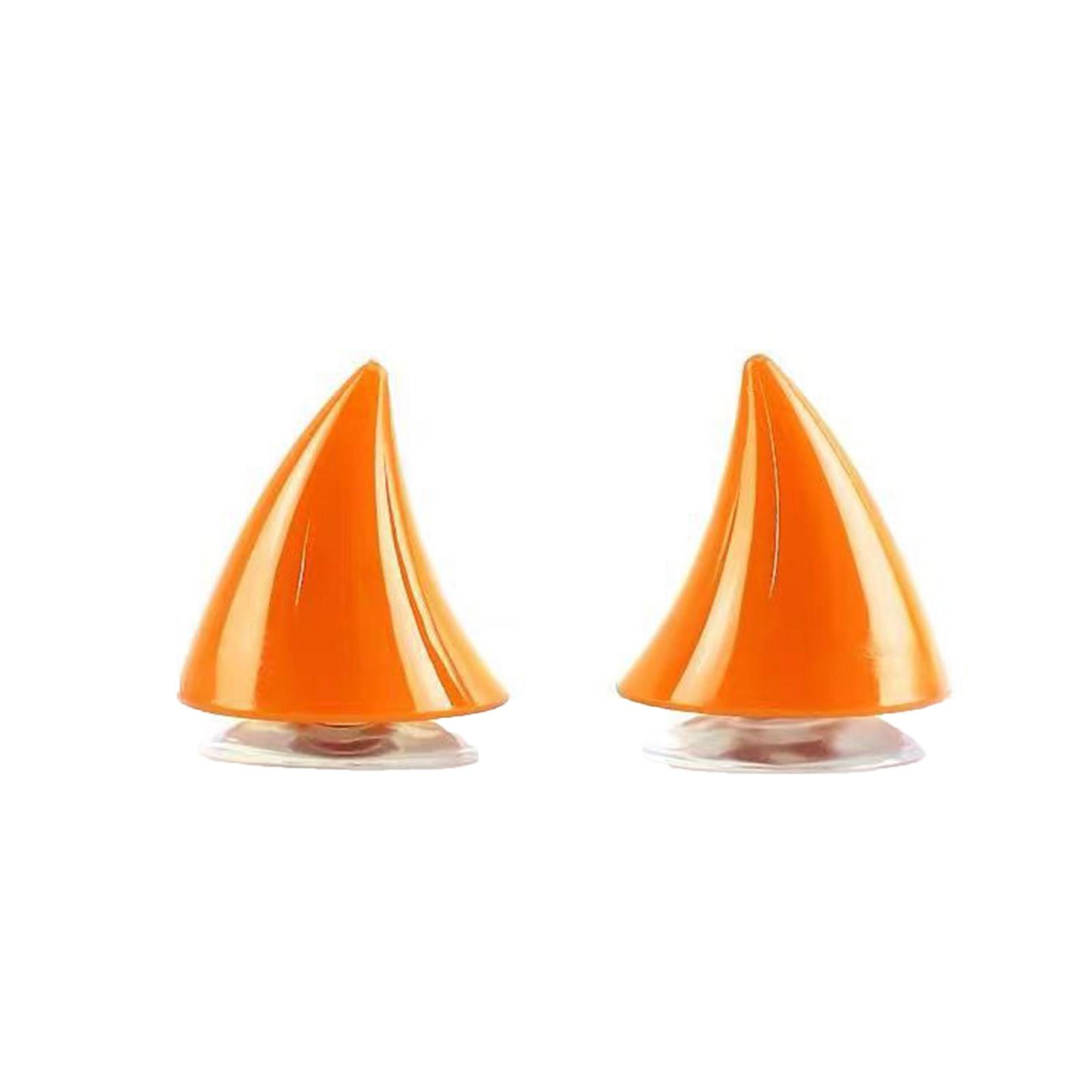 Motorradhelm Horn,Teufelshorn Helm,Hupe,Teufelshörner für Helm,Helm Dekoration Horn,Motorradhelm Horn,Helm Horn Motorradhelm Horn One Size orange