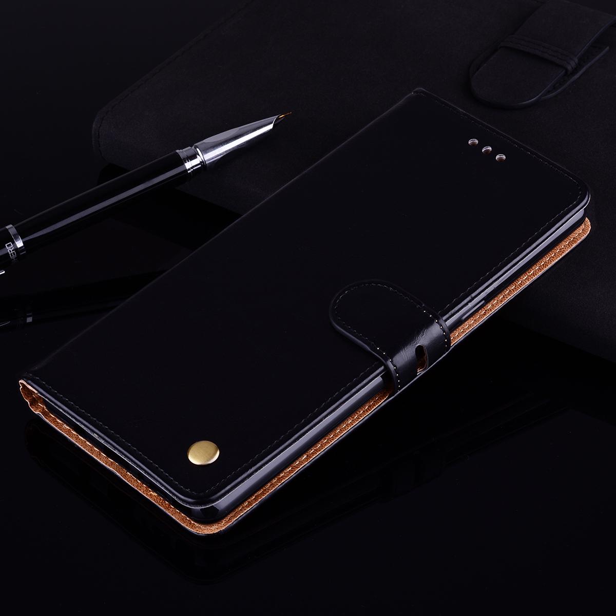 Vintage Geldbörse Lederhülle Für Huawei Y5 Y6 P Smart Plus 2019 Z Honor 400 200 100 Pro X5 X5C X6B X7D X8C X9D 20S 30S 10i 10 Lite 20 7A 8A 8C Hülle Huawei P8 Lite schwarz