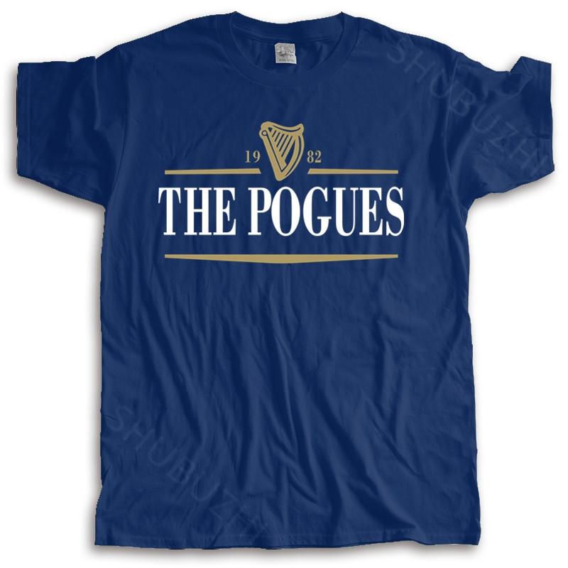 Herren-Rundhals-T-Shirt, Marken-T-Shirt, schwarz, neu, The Pogues T-Shirt, irischer Punkrock, Anarchie, Marken-T-Shirt, größere Größen 2XL