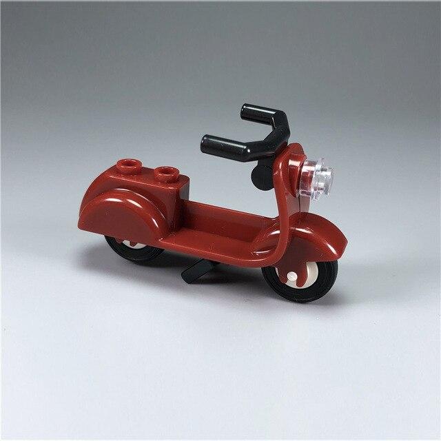 Sperren Stadt Kind Geschenk Kleine Schafe Motorrad Interesse Pflegen Bausteine Pädagogisches Spielzeug Montage Modell Städte Spielzeug