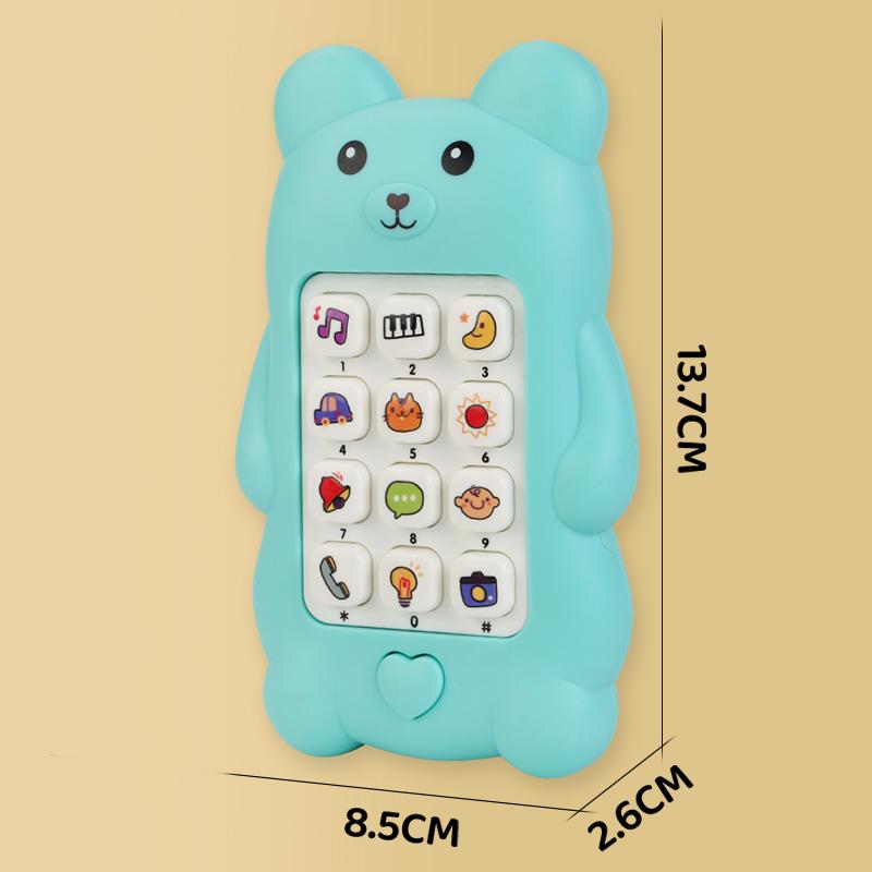 Niedriger Bär Baby Telefon Spielzeug Musik Ton Telefon Schlafspielzeug Simulation Telefon Mit Lichtern Kinder Frühpädagogisches Spielzeug Kinder Geschenke