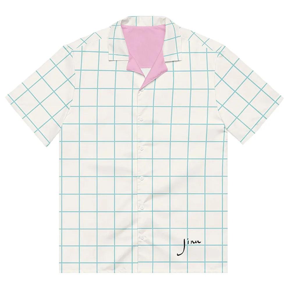 KPop Dämonenjäger Jinu Cosplay Button-Down-Hemd Kurzarm Locker Lässig Herrenbekleidung Mode Herren Damen Hemden Streetwear XXXL