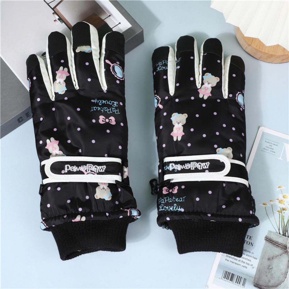 Wasserdichte Fäustlinge Winddichte Outdoor-Fahrradhandschuhe Skihandschuhe Rutschfeste Winterhandschuhe zum Skifahren Outdoor-Wandern Laufen One Size