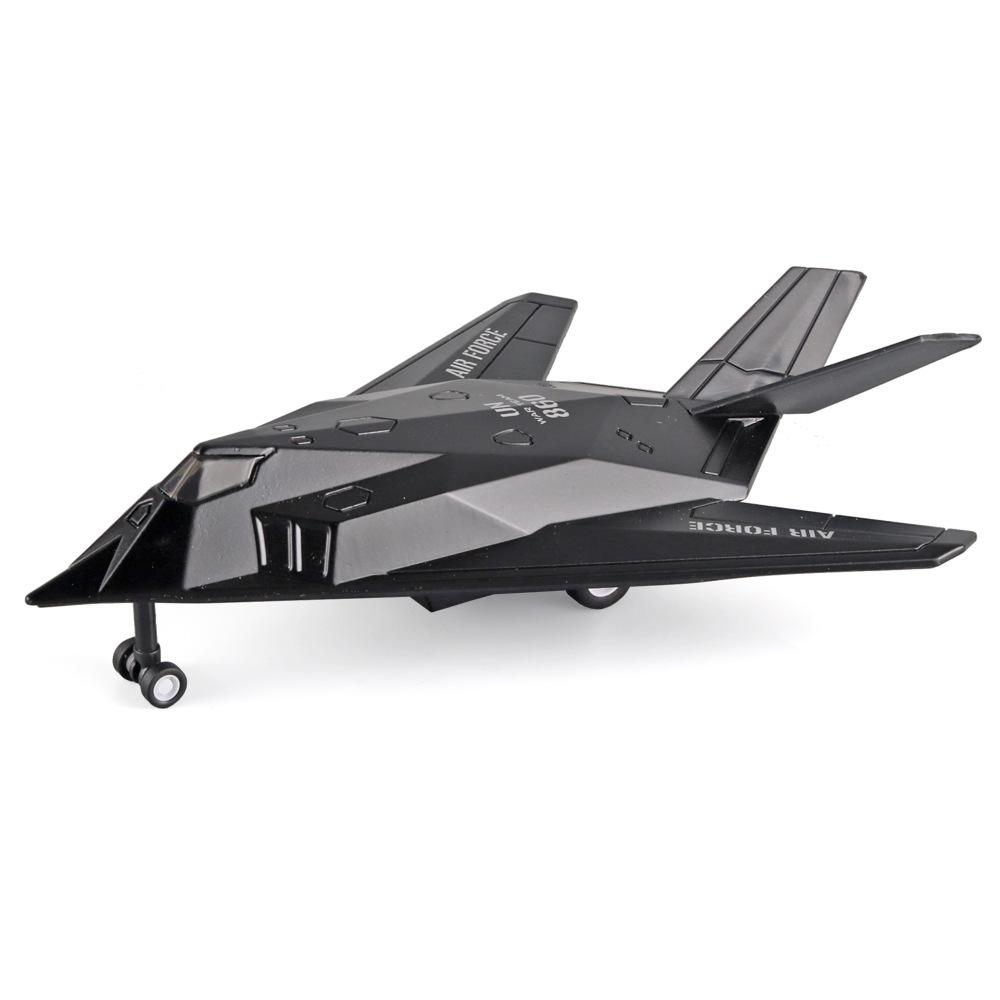 F117 757-7 Stealth-Kampfflugzeug Modell Sound Licht Simulation Legierung Flugzeug Flugzeug Kinder Spielzeug Geschenk gray