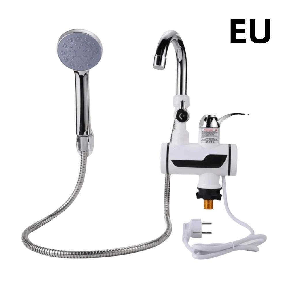 3000W Schnellheizung Durchlauferhitzer Temperaturanzeige Elektrischer Warmwasserhahn Bürofläche Style A gray