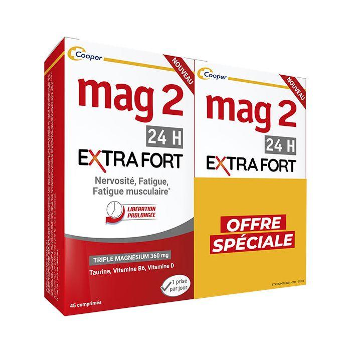Mag2 24h Extra Stark Nahrungsergänzungsmittel Magnesium Nervosität 2x45 Tabletten