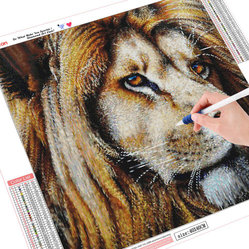 Diy 5d Diamant Malerei Löwe Diamant Mosaik Tier voller Platz Diamant Stickerei Bild 30x30