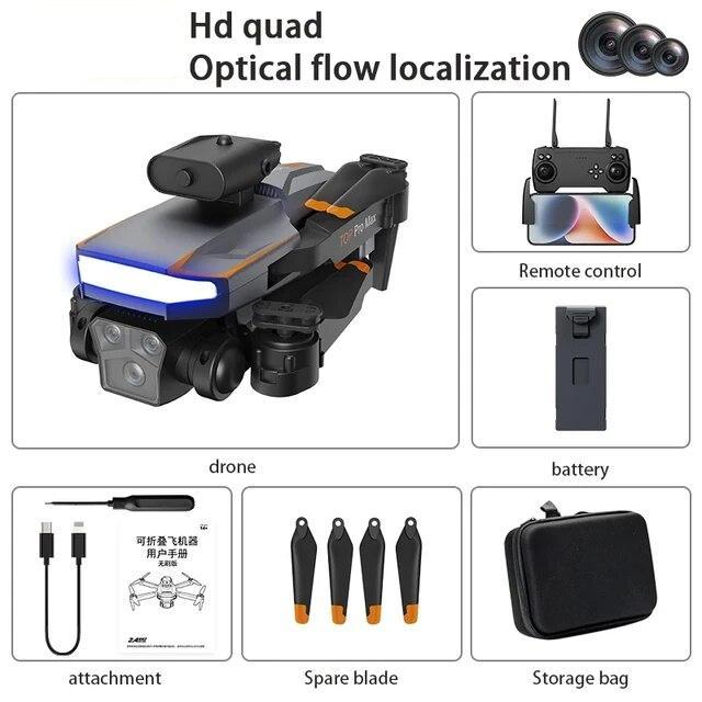 Neue P18 MINI-Drohne FPV 360° ESC Doppelkamera Optische Flusspositionierung WIFI Feste Höhe Hindernisvermeidung RC Quadcopter Spielzeug Geschenk für Kinder 1 battery schwarz