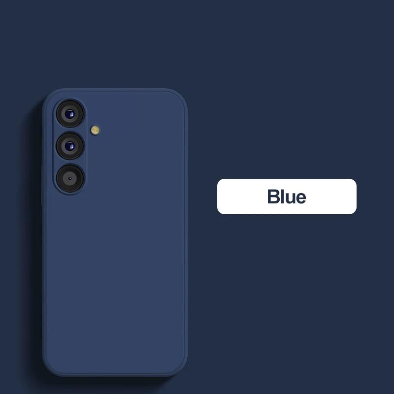 Flüssige Silikonhülle für Samsung Glalaxy A54 A13 A23 A33 A53 A73 A52 A52S A72 5G S23 FE S24 Ultra Plus stoßfeste Schutzhülle For Samsung S23 blau