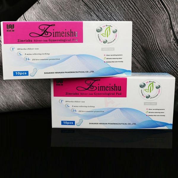 10/20 Stück Zimeishu Medizinische Pads Anion Sanitär Gesundheit Pflege Körperpflege Chinesische Kräuter Silber-Ionen Panty Liner Serviette Pads weibliche TWO BOX weiß