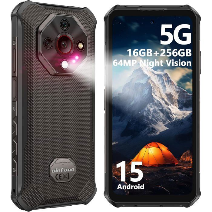 Robustes 5G Smartphone Ulefone Armor X16 Pro 16GB+256GB 6.56  Unzerbrechliches Smartphone 10360mAh 64MP Nachtsicht Dual-SIM/NFC Schwarz schwarz