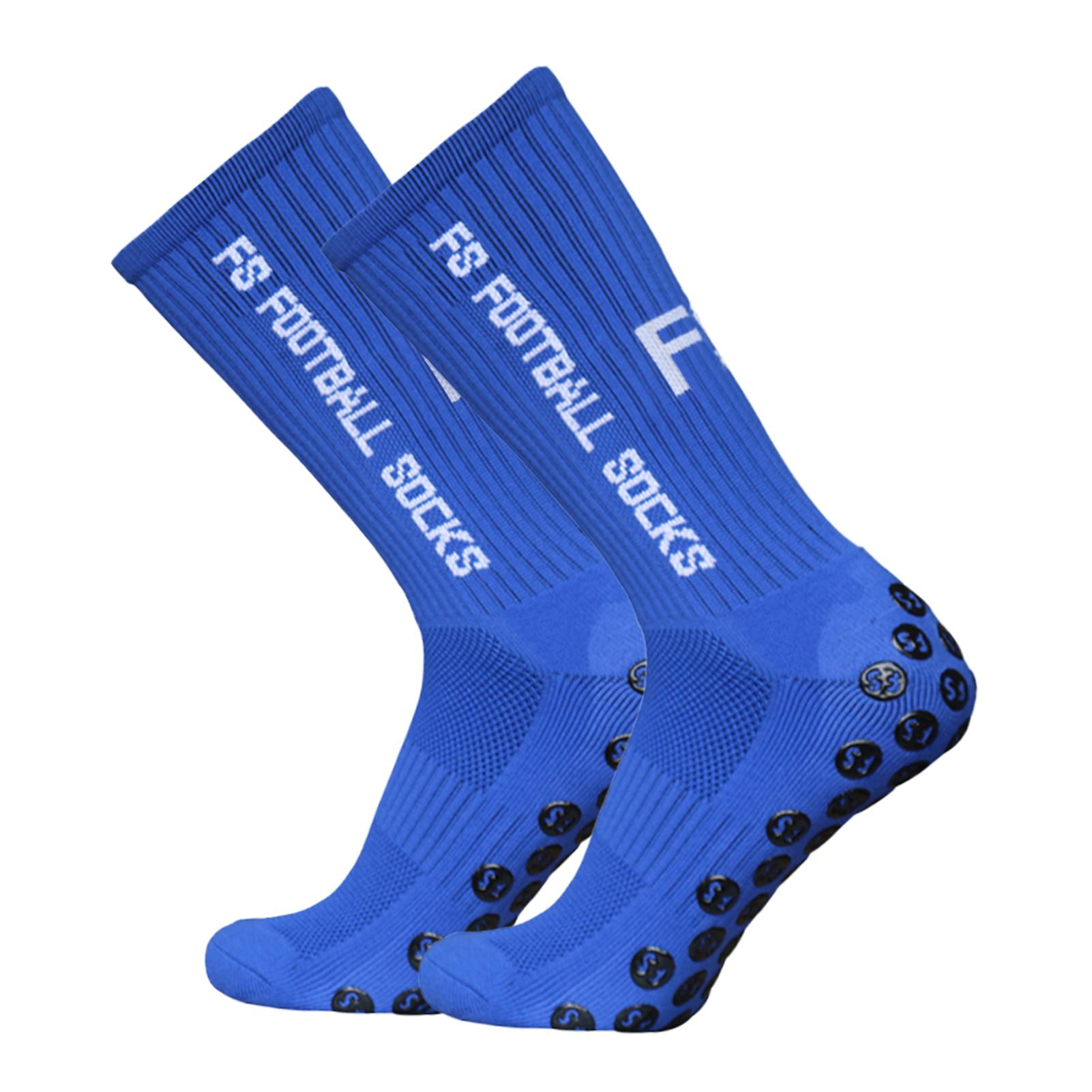 1 paar Lixada Outdoor Sport Laufsocken Stretch Socken Athletisch Fußball Fußball Socken Anti Slip blau