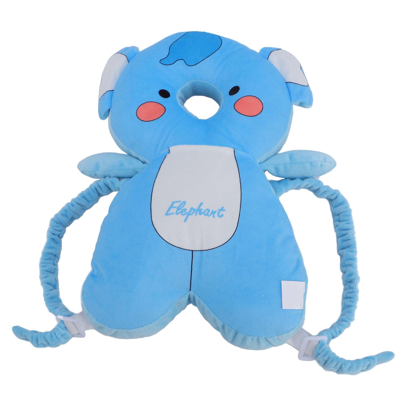 34cm Elefantenmuster Baby Lauflernhilfe Kopf Rucksack Baby Kopfpolster Kleinkind Kopfkissen für Innenbereich