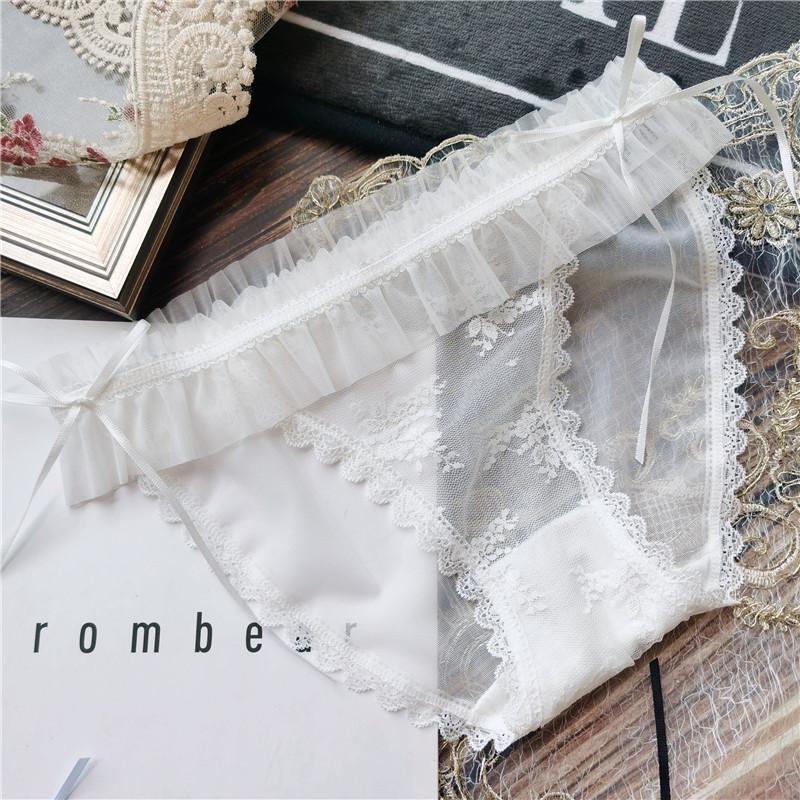 Kawaii schöne süße Spitze Spitze Mesh Sexy Low-Rise Damenunterwäsche One Size