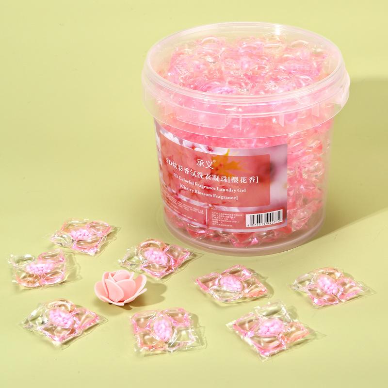 Wäscheperlen, Langanhaltende Duftperlen, Wäscheperlen, Fleckenentferner, Sanfte Wäschebälle, Konzentriertes Waschmittel rosa