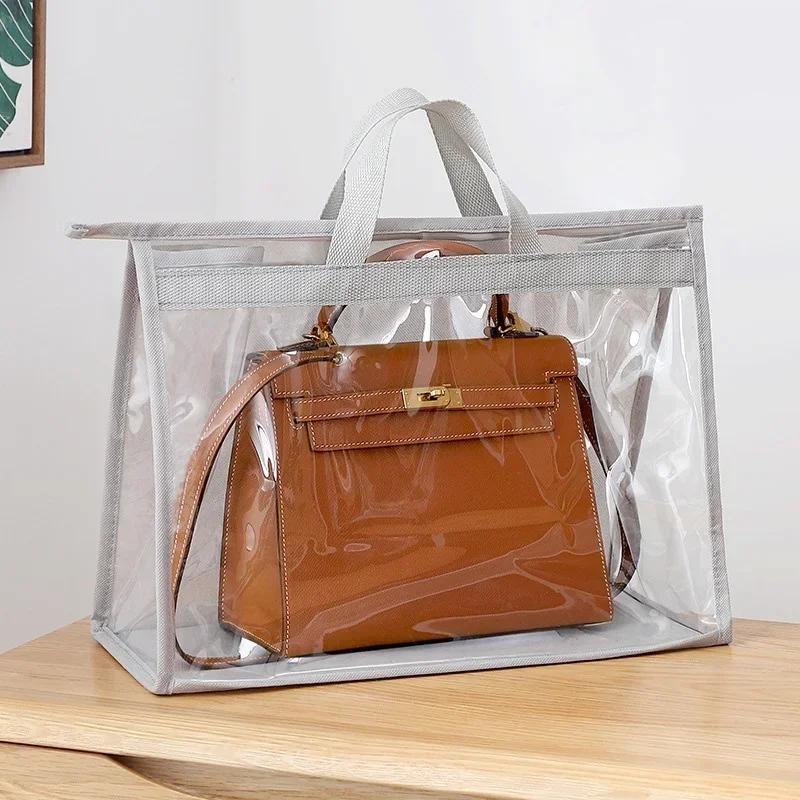 Feuchtigkeitsbeständige, staubdichte Hängeaufbewahrungstasche für den Kleiderschrank, transparent, für diverse Schuhe, Kleiderschrank, Geldbörse, Handtasche S 10.5x23x32cm grau