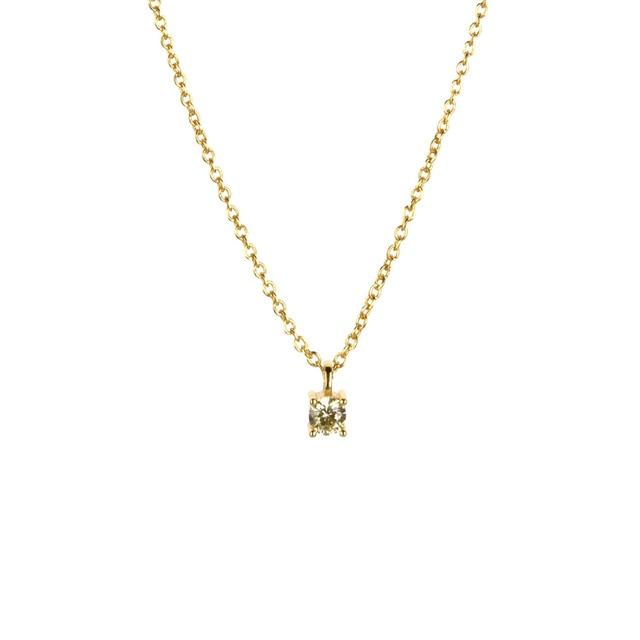 Winter 925 Sterlingsilber Gold 3mm Zirkon Luxus Charm Anhänger Halskette Choker Schmuck Frauen Mode Feiner Schmuck beige
