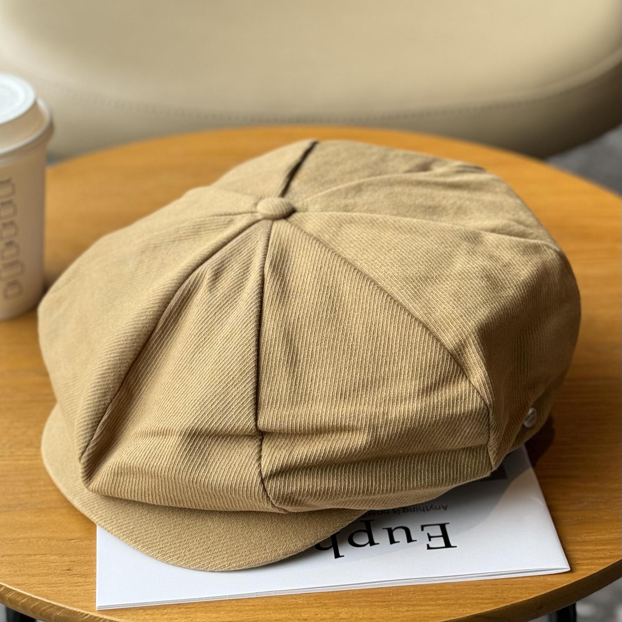 62cm Große Größe Mütze Schiebermütze Achteckige Mütze Baskenmütze Herren 8-Bahnen-Mütze Bäckermützen Retro Gatsby Mützen Freizeitkappe Apfel-Baskenmütze L 59-60cm