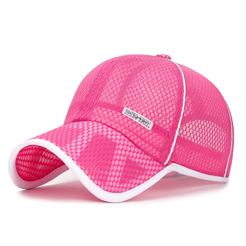 [NORTHWOOD] Kinder Baseball Caps Sommer Mesh Cap für Mädchen Jungen Sonnenblende Hüte Sommer Kinder Caps 52-57 cm rose rot