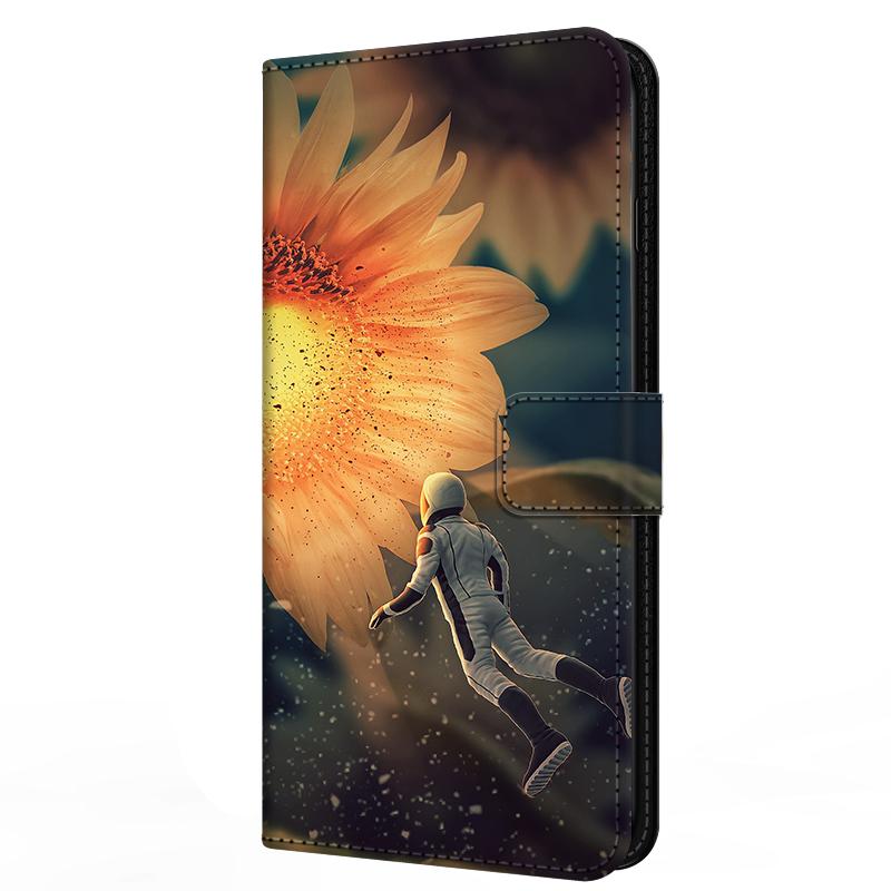 Flip Leder Hülle für Samsung Galaxy S24 S23 S22 S21 S20 FE S10 S10e S9 S10 Plus Magnetische Book Case Geldbörse Ständer Hülle GalaxyS10+ For Galaxy S23 FE&Case & Strap himmelblaue