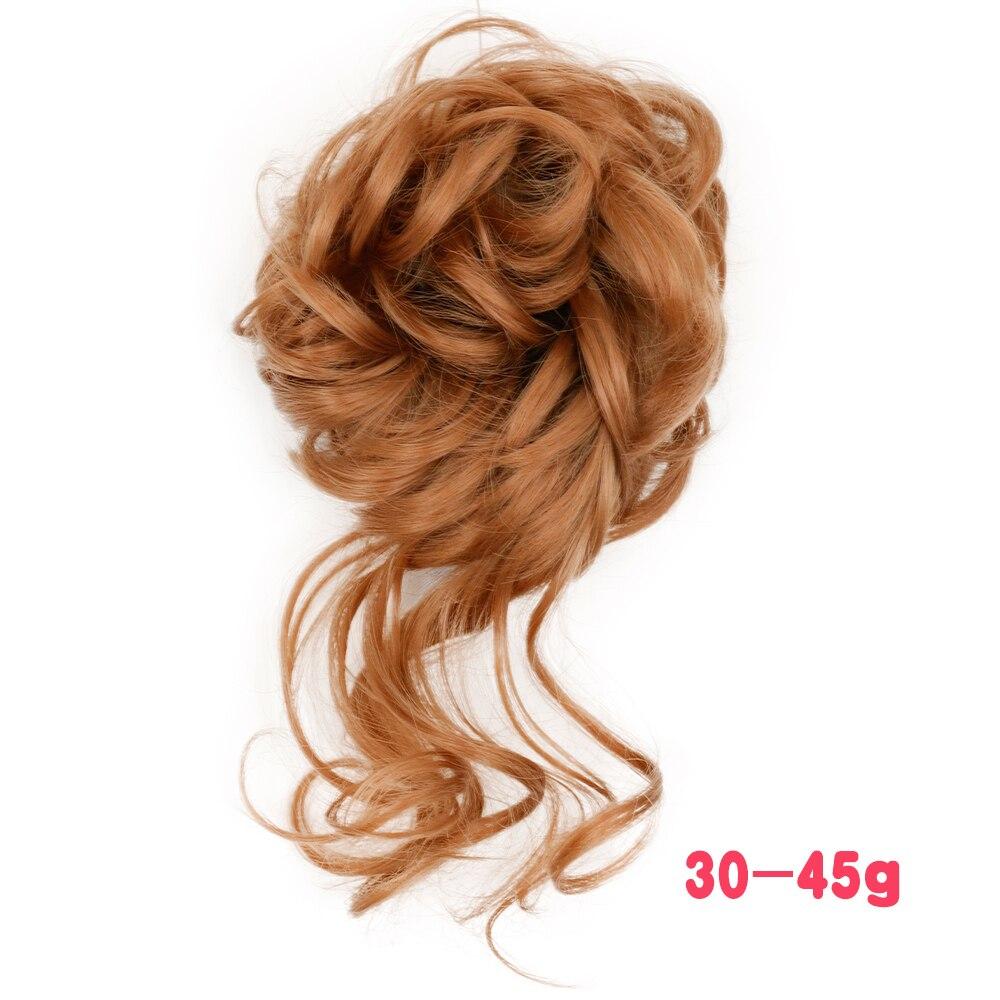 MISSQUEEN Synthetischer, lockiger Chignon, unordentliches elastisches Band, Quaste, Haarknoten, Haarteil, Hochtemperaturfaser, natürliches Kunsthaar brown