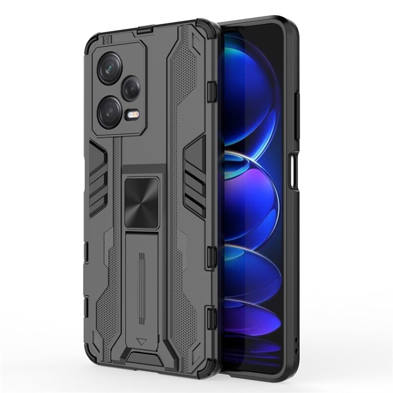 Für Redmi Note 12 Pro 5G Hülle Magnetische Autohalterung Ständer Armor Handyhüllen Für Xiaomi Redmi Note12 Pro Plus Kameraschutzhülle Redmi Note 12 Pro 5G schwarz