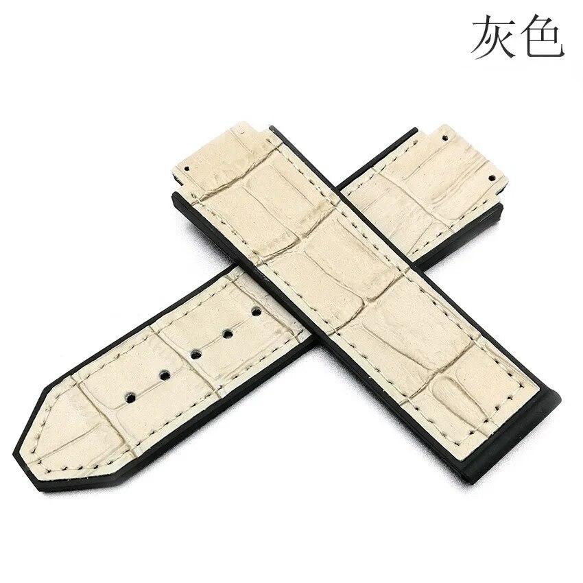 26mm * 19mm Leder Armband Schnalle 22mm Für HUBLOT Big Bang Serie Silikon Uhr Handgelenk Armband uhr zubehör grey  21-13-18mm