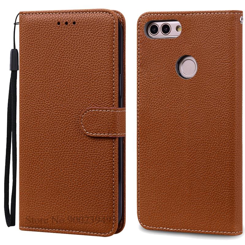 Für Huawei P Smart 2018 Fall FIG-LX1 Leder Brieftasche Flip Fall Für Huawei P Smart Fall FIG-LX1 5,65 zoll Fall coque Fundas Shell P Smart 2018 FIG-LX1 braun